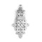 The Bead Chest Silver Ethiopian Coptic Cross Pendant, African Abyssinian Design, Orthodox Christian Pendant for Jewelry